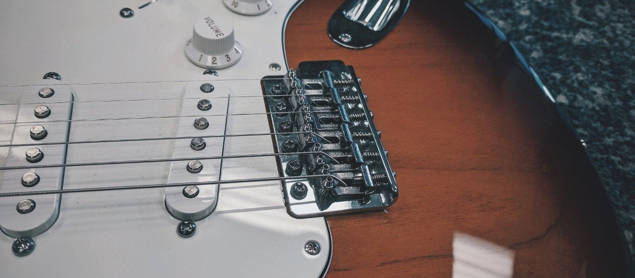 Action at the Bridge of a Fender Stratocaster