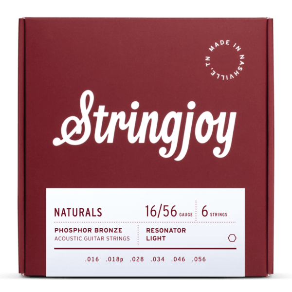 Stringjoy Naturals | Resonator Gauge (16-56) Phosphor Bronze Acoustic Guitar Strings