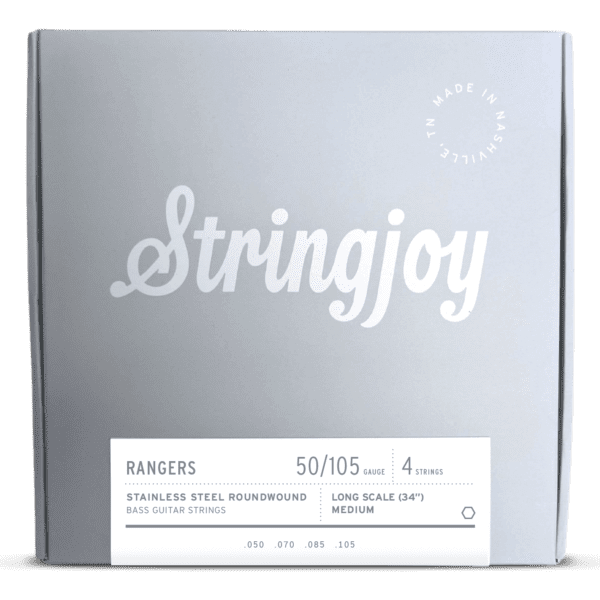Stringjoy Rangers | Medium Gauge (50-105) 4 String Long Scale Stainless Steel Bass Guitar Strings