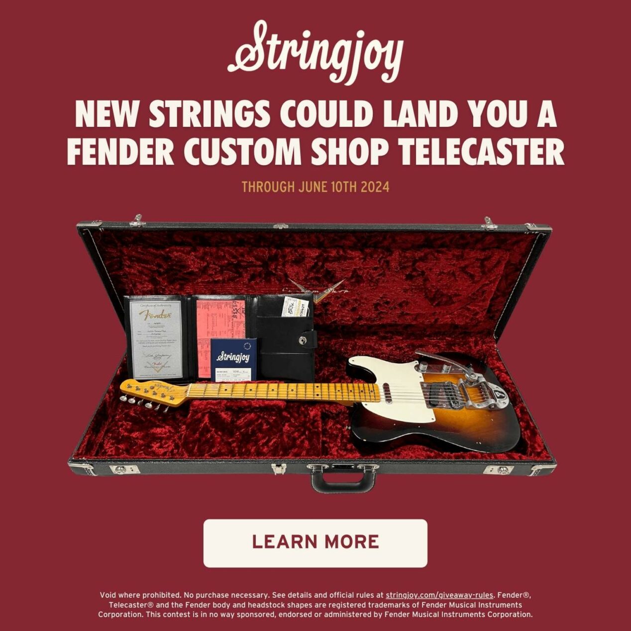 New Strings Could Land you a Fender Custom Shop Telecaster